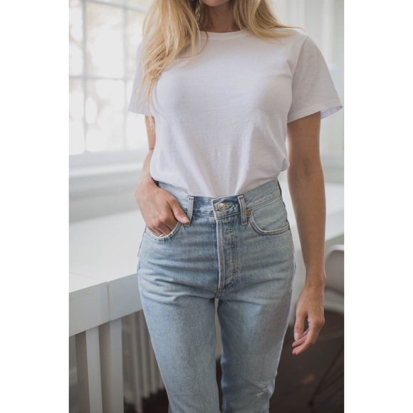 Agolde Riley High Rise Straight Crop Jeans in Shatter, Size 31, NWOT - Picture 5 of 16